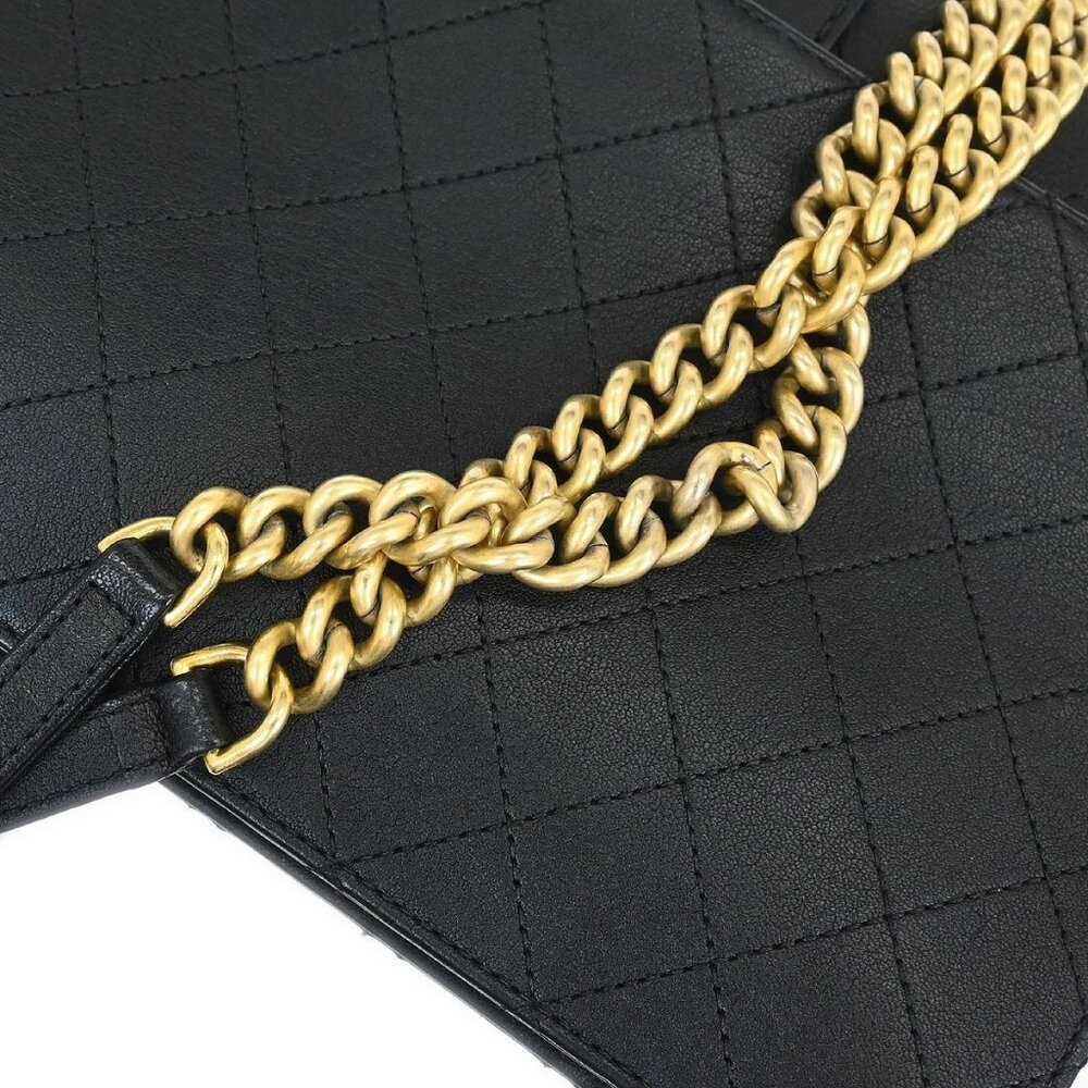 Chanel Black Calfskin Shoulder Bag 194309 - Picture 5 of 10